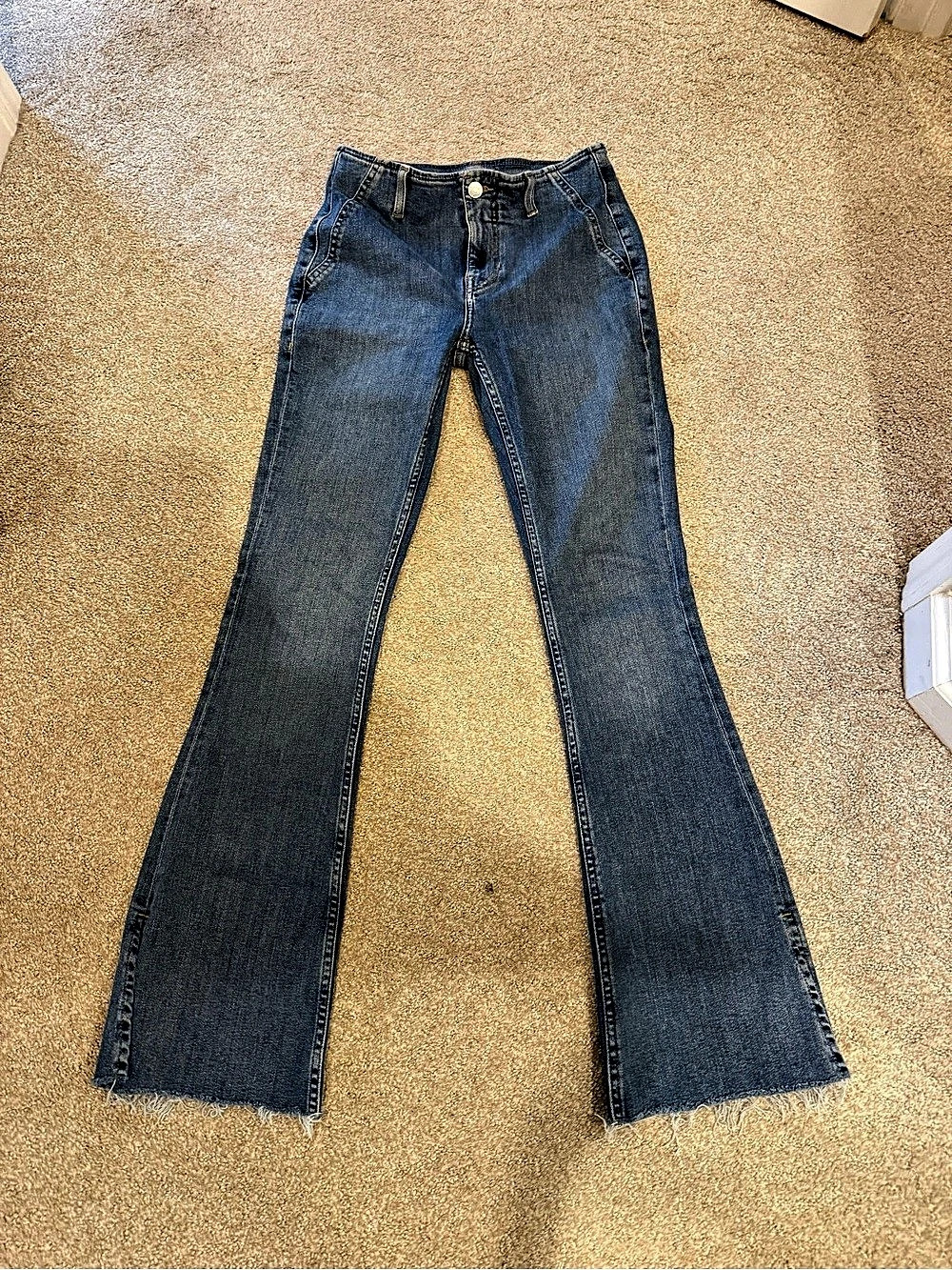 WE THE FREE Penny Pull-On Flare Jeans Blue